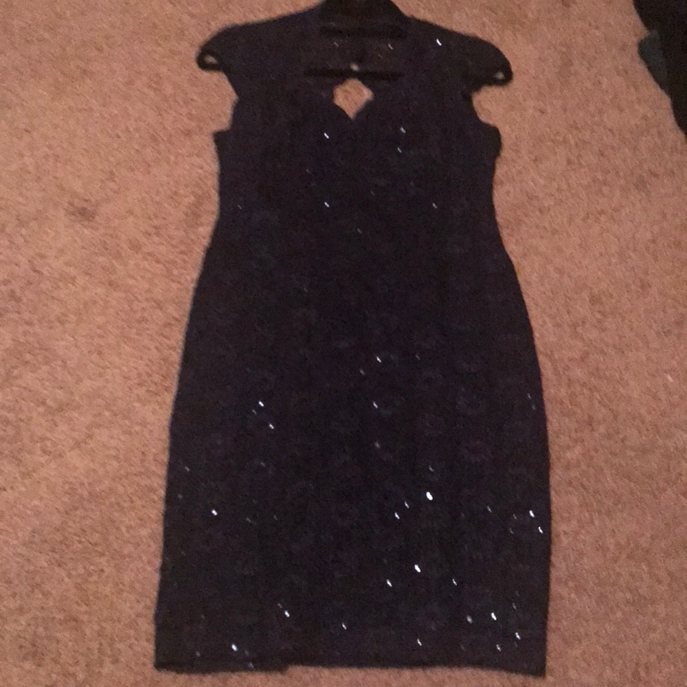 Dress Barn 10p navy lace and sequins